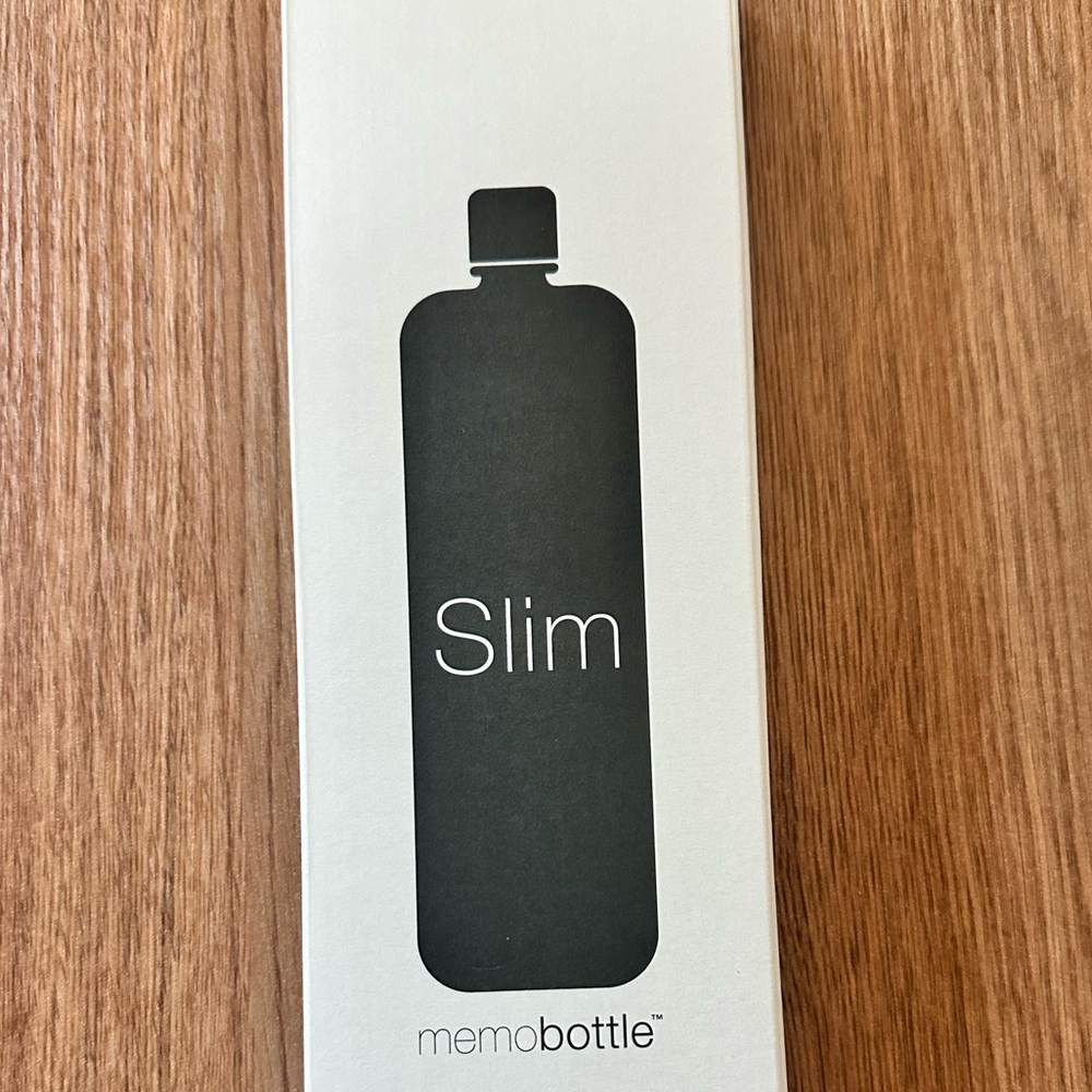 Memobottle Slim portable Water Bottle for Hiking Travel Camping Gym or school